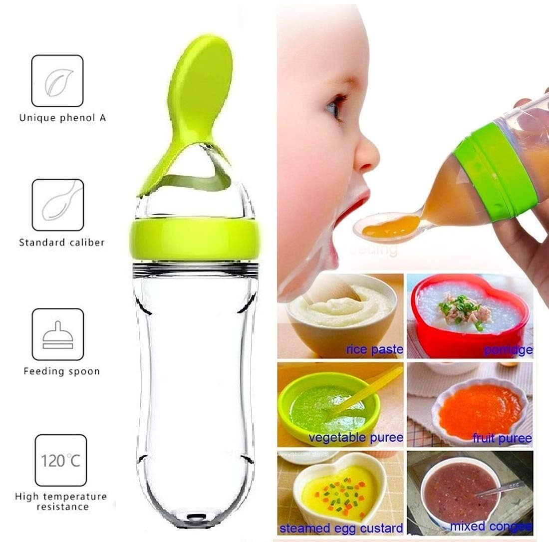 Squeezing Feeding Bottle Cup Silicone Newborn Baby