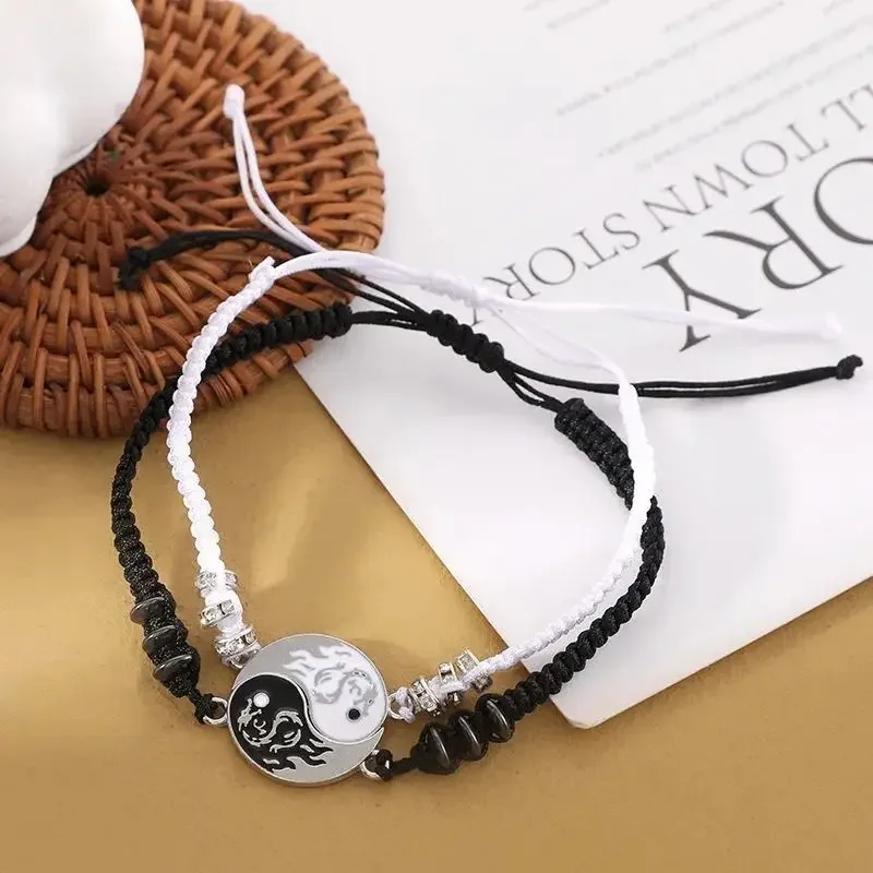 Fashion Dragon Figure Yin Yang Bracelet Couple