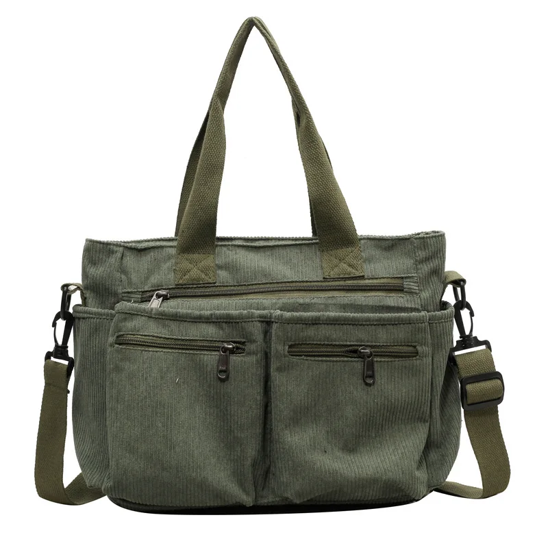 Female Large Capacity Corduroy Tote Bag