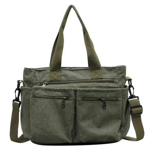 Female Large Capacity Corduroy Tote Bag