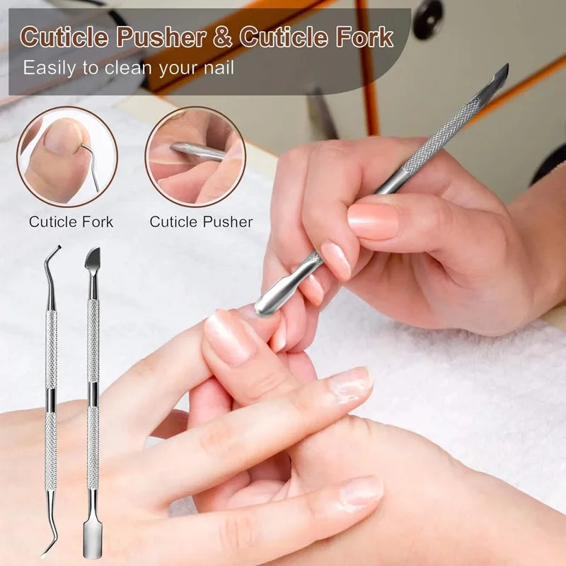 Foot Care Tool Pedicure Manicure Kit Set Stainless Steel