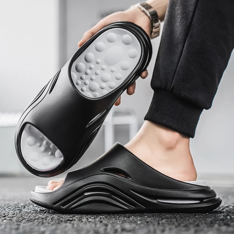 Summer Men's Massage Slippers Indoor Outdoor Sandals Beach