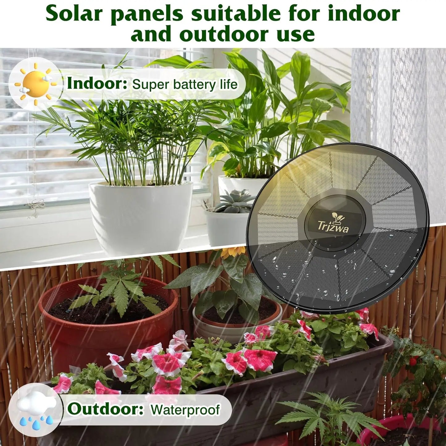 Solar Irrigation System, Latest Garden Plant Drip Irrigation System Kit with Display Screen