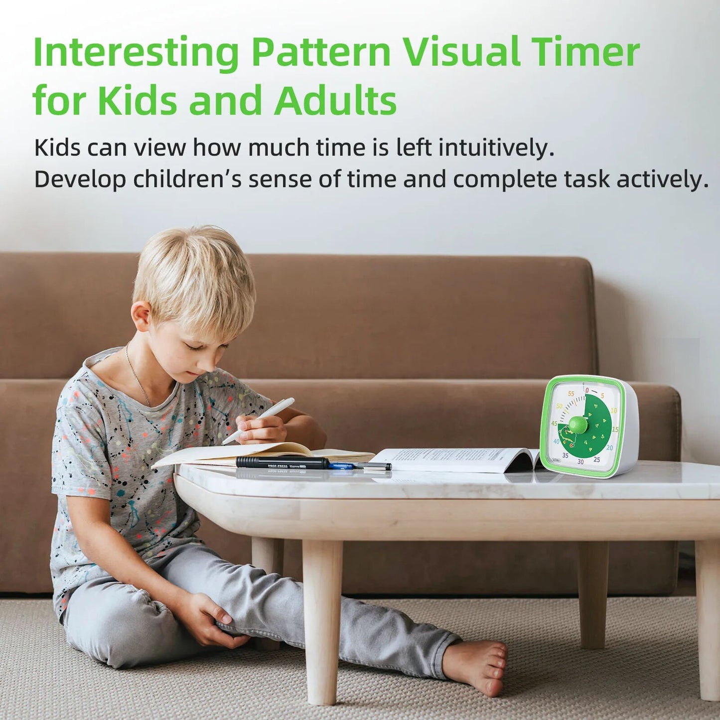 Visual Timer with Night Light, 60-Minute Countdown Timer