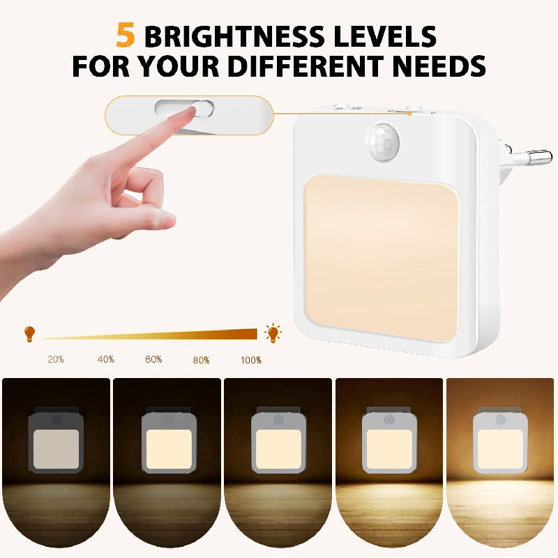 Night Light Motion Sensor With LED Light EU Plug