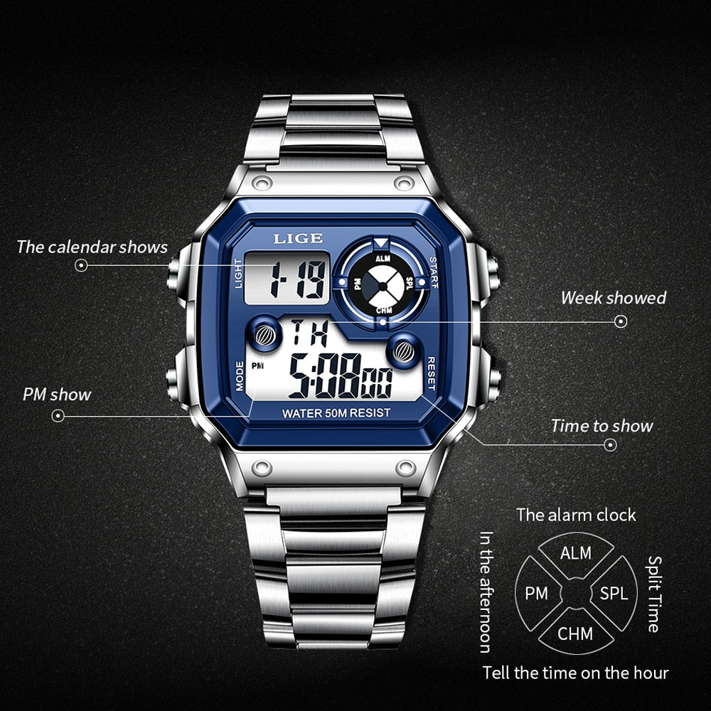 Luxury Brand Men Watch Military Digital