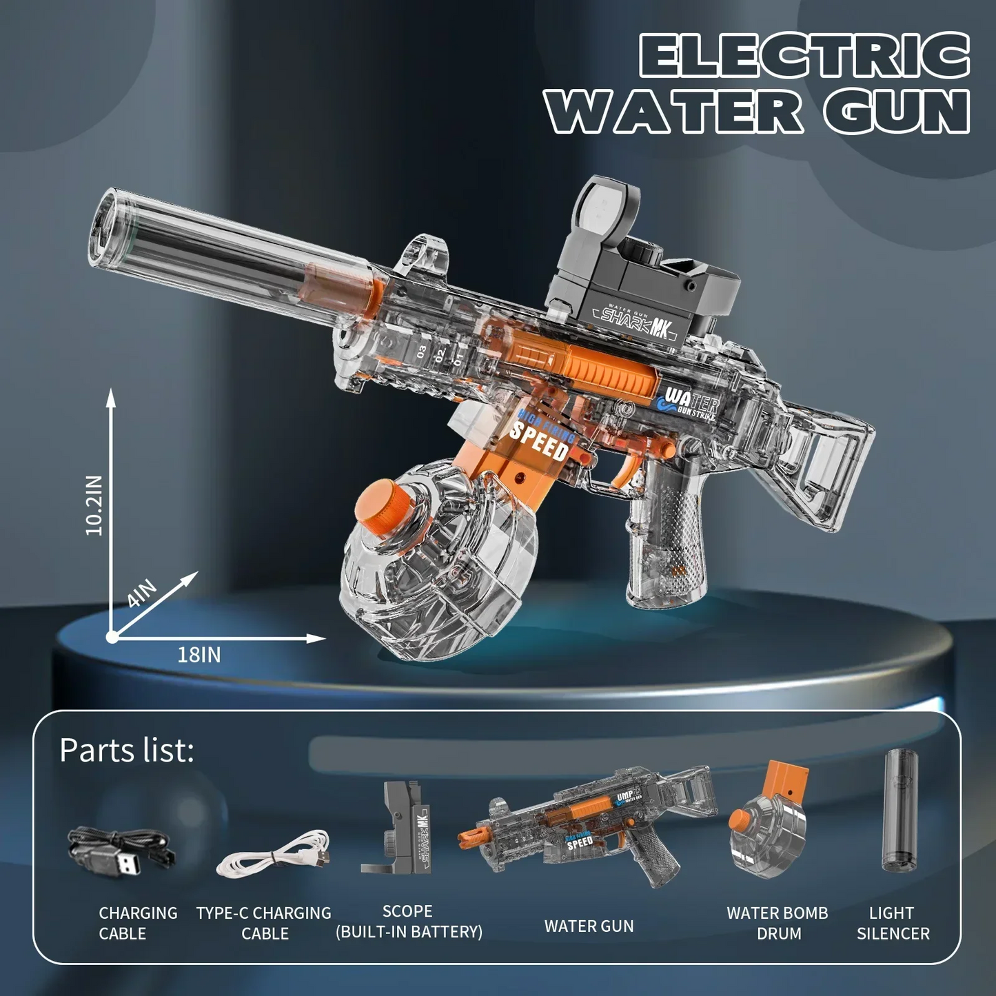 Electric Water Gun Ump45 High Pressure