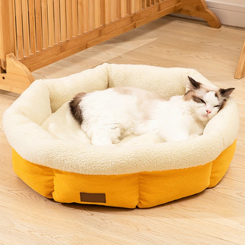 Plush Pet Nest Lamb Cashmere Keeps Warm In Winter Dog Bed