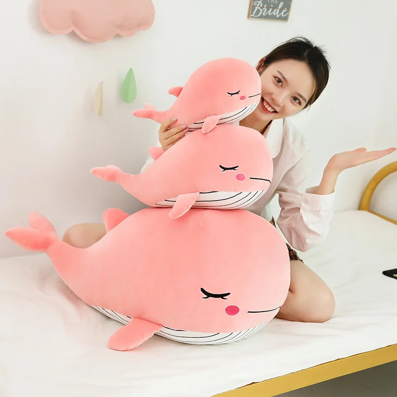 Kawaii Soft Whale Plush Toy Cartoon Animal Fish Stuffed Doll