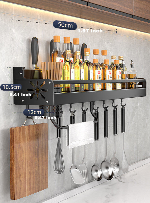 Kitchen Organizer Shelf Wall-mounted Spice Storage Rack