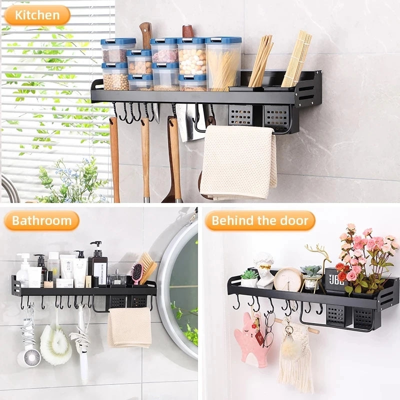 Kitchen Organizer Shelf Wall-mounted Spice Storage Rack