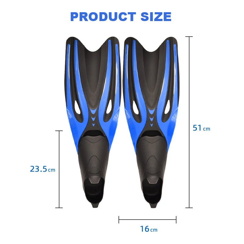 Professional Adult Flexible Comfort TPR Non-Slip Swimming Diving Fins