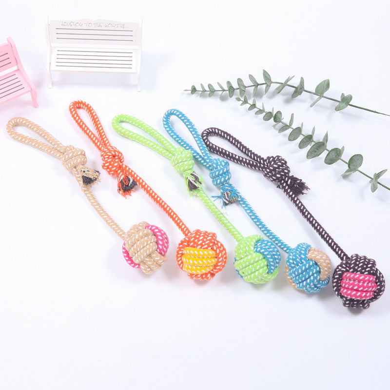 Interactive Cotton Rope Mini Dog Toys Ball for Dogs
