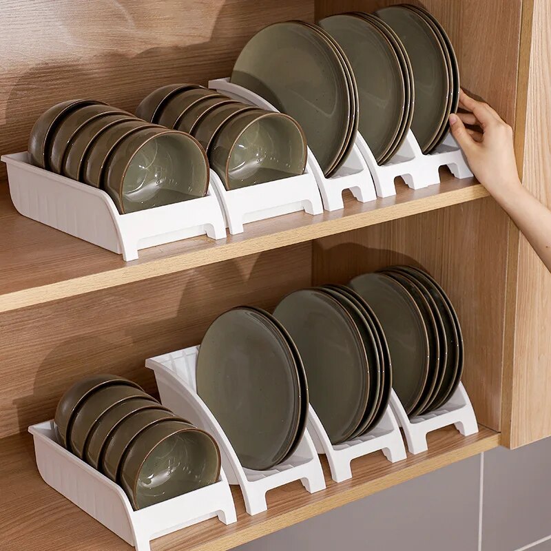Recommended Minimalist Home Bowl Storage Box with Built-in Tableware, Bowl and Tray Rack