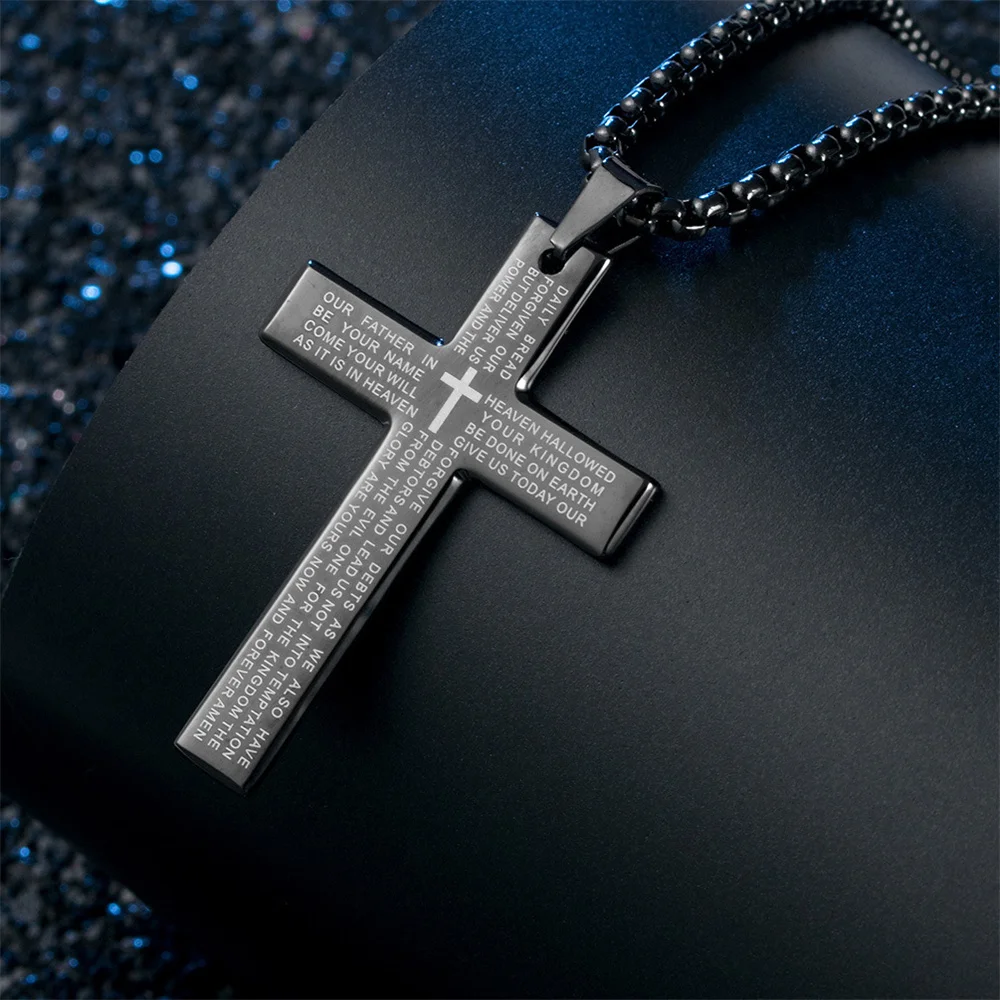Fashion Bible Jesus Cross Pendant Necklace