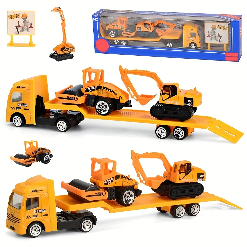 Play Vehicles Set Toy Construction Police Car