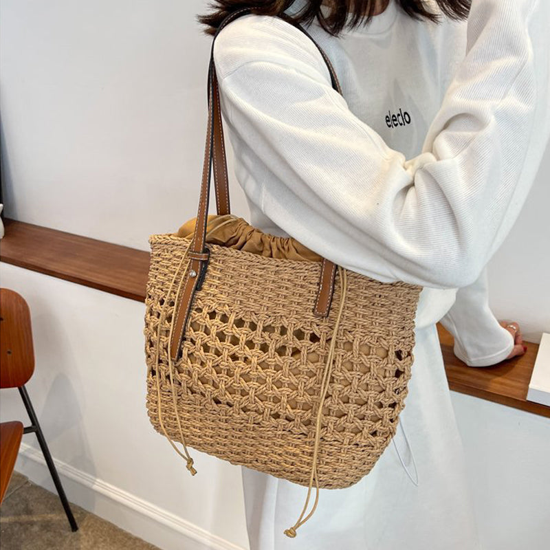 Designer Casual Rattan Wicker Tote Bag