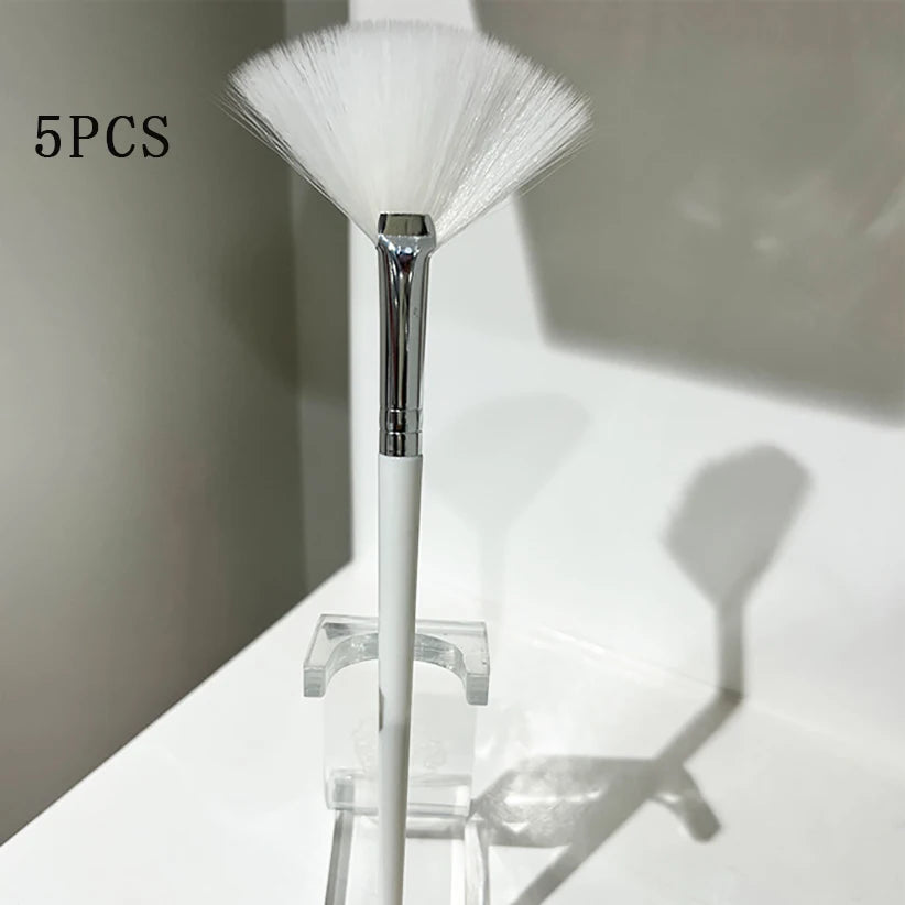 5pcs Fan Brushes Facial Brushes Soft Makeup Brush Cosmetic Applicator Tools