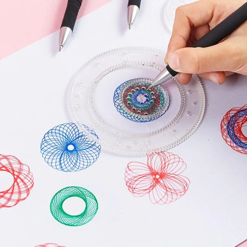 22/4/1PC Spirograph Ruler Drawing Scratch Painting Toys
