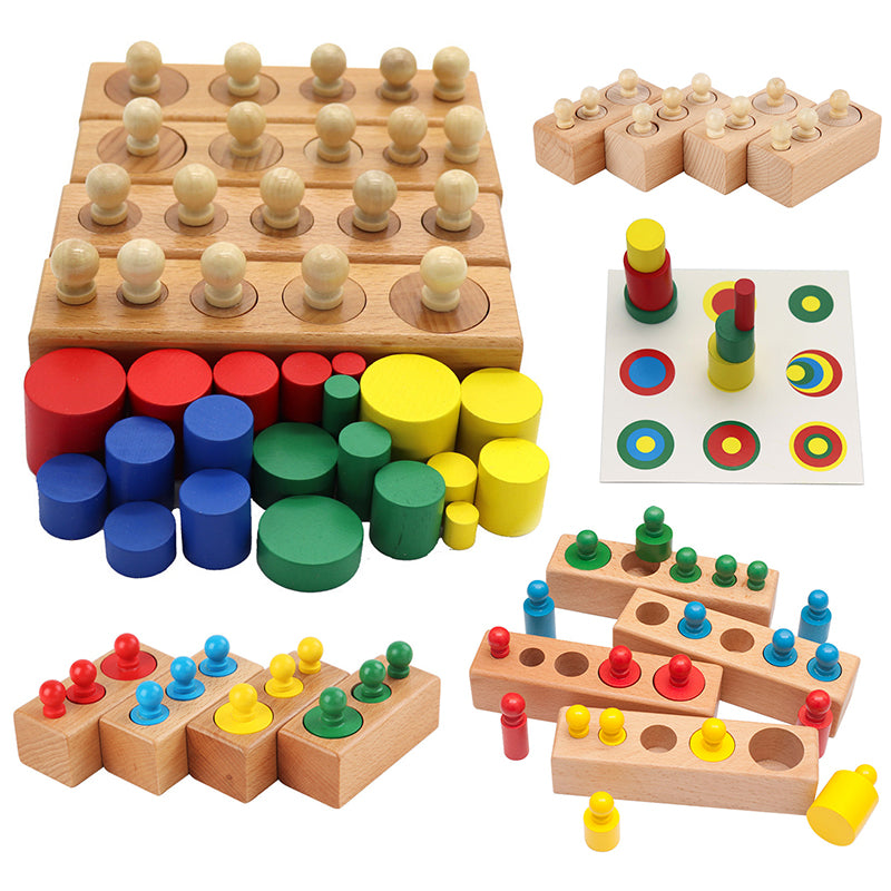 Montessori Cylinder Socket Puzzles Toy Baby Development