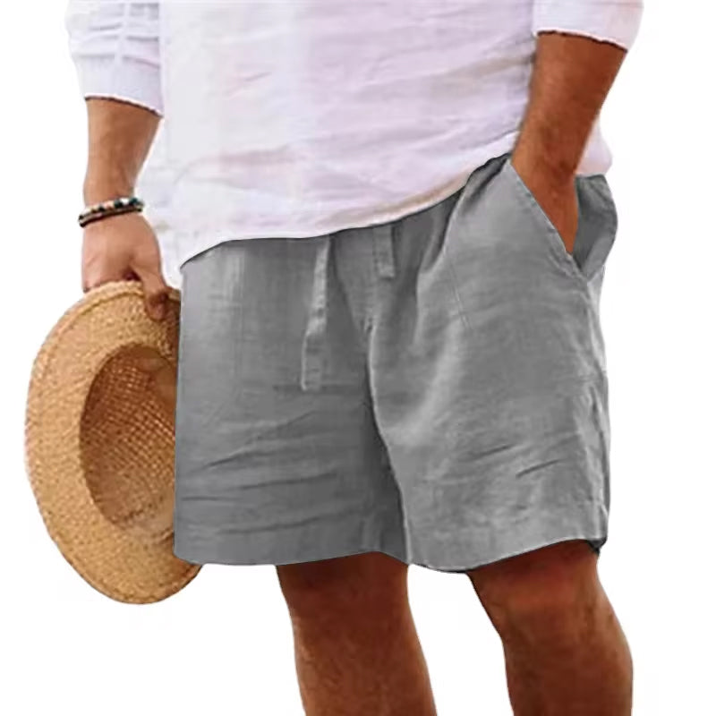 New Mens Cotton Solid Color Short Lightweight Gym