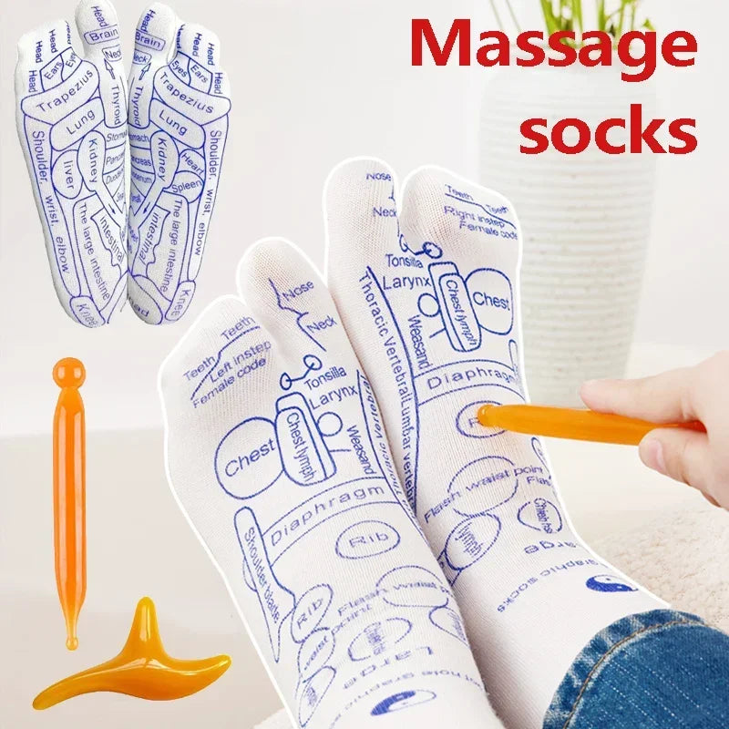 Massage Relieve Tired Feet Socks Acupressure Foot Massager