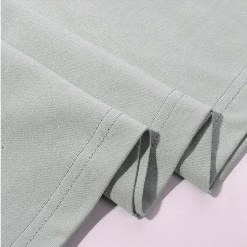 New Gym Fitness T-shirt Loose Oversized Cotton Men Short Sleeves