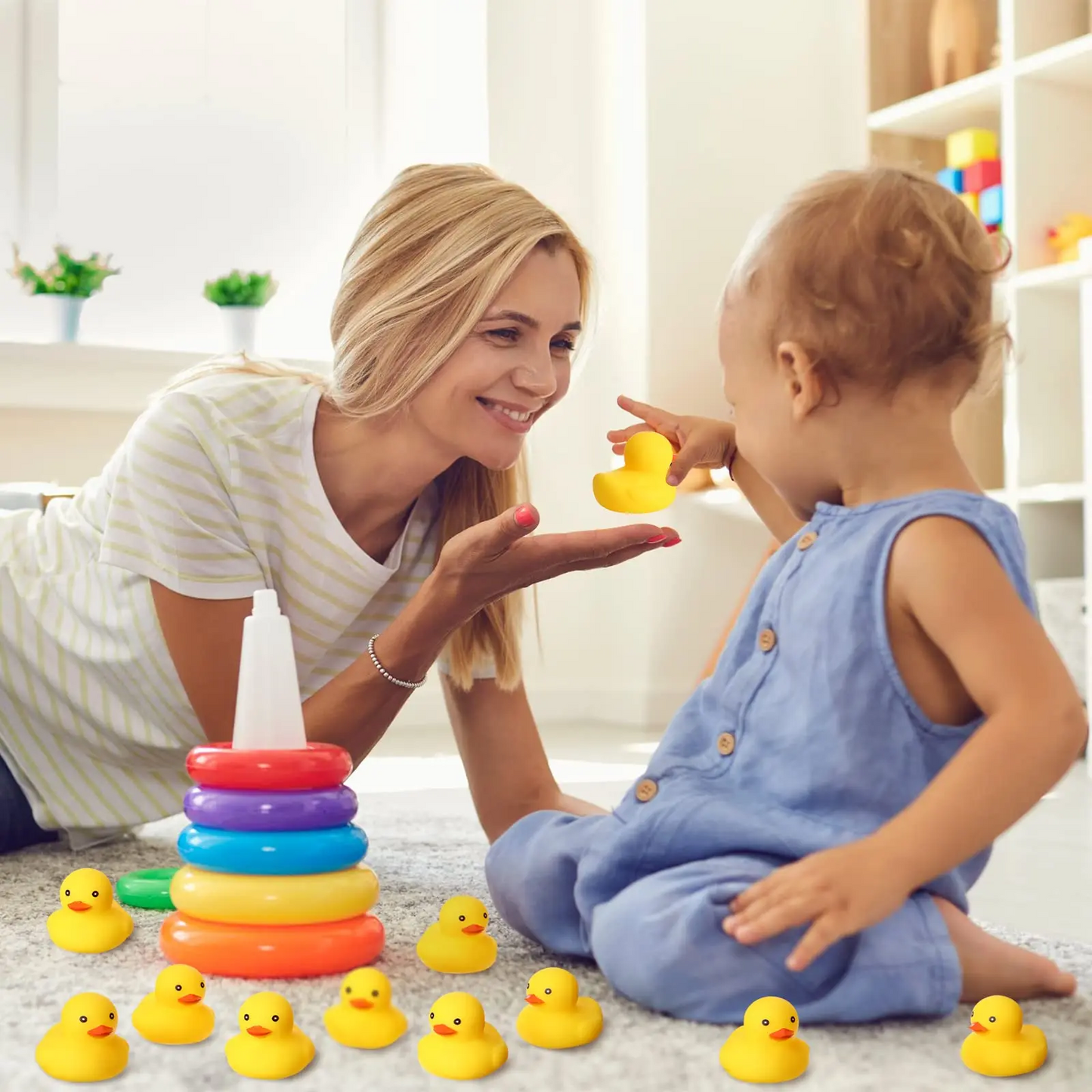 20 pcs yellow Rubber Ducks, Toys Squeaky Rubber Ducks