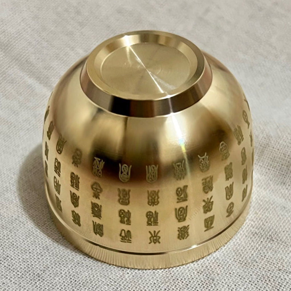 Gold Feng Shui Hundred Blessings Bowl