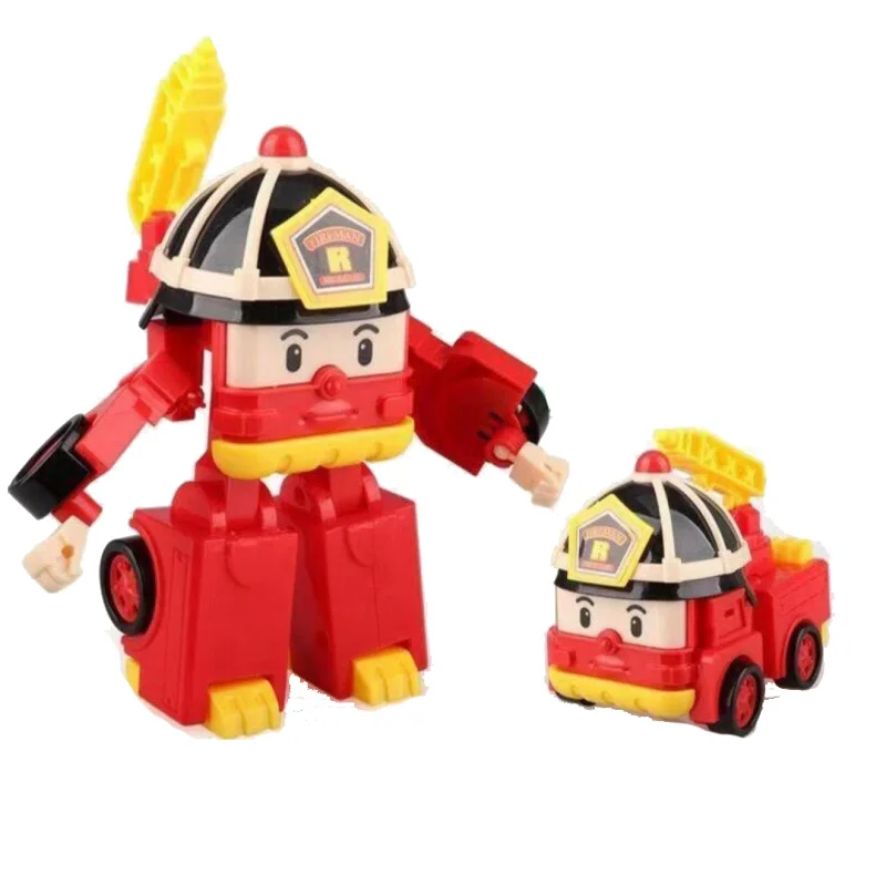 Poli children's car set robot toy