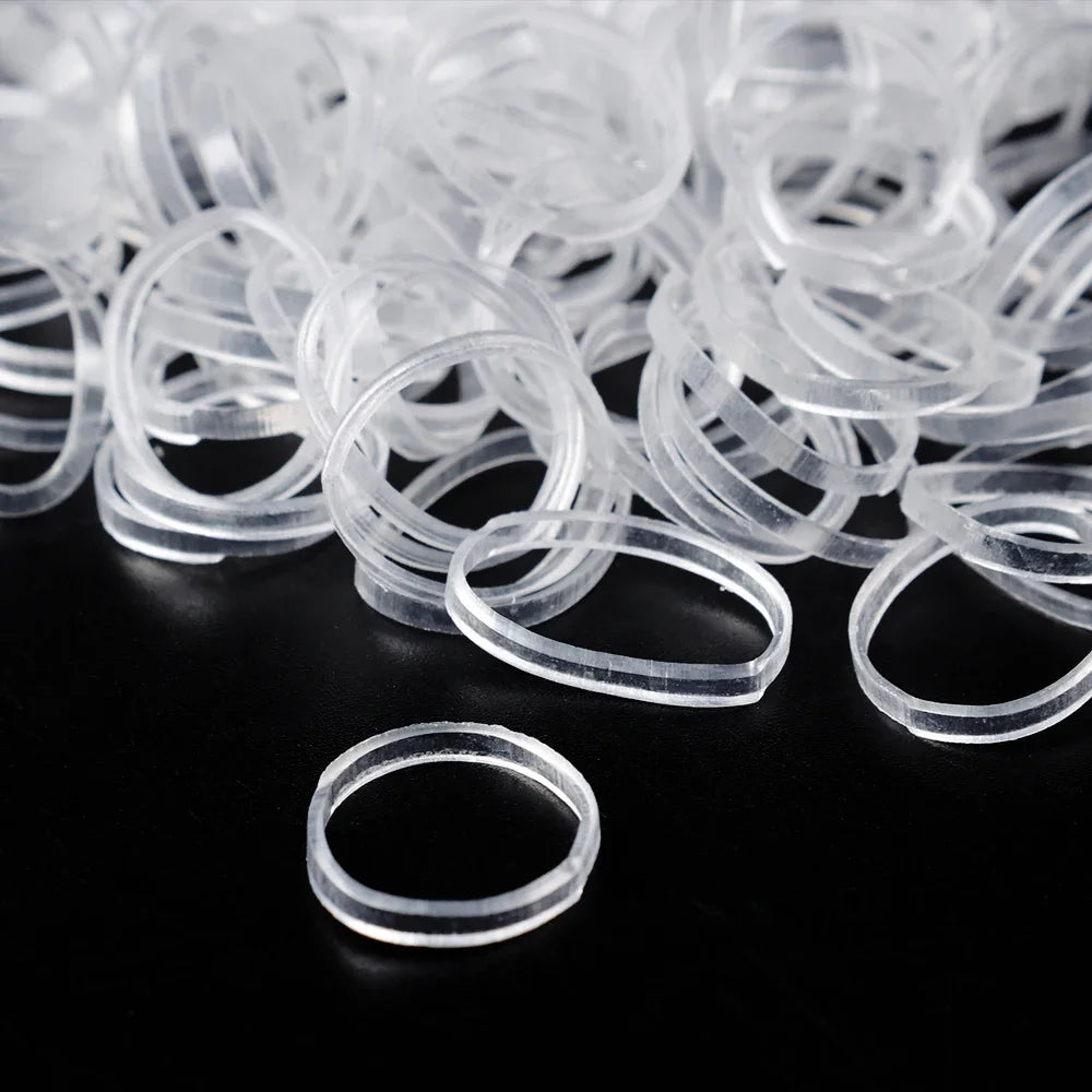 Clear Ponytail Ropes Rubber Bands Holder Elastic for Women