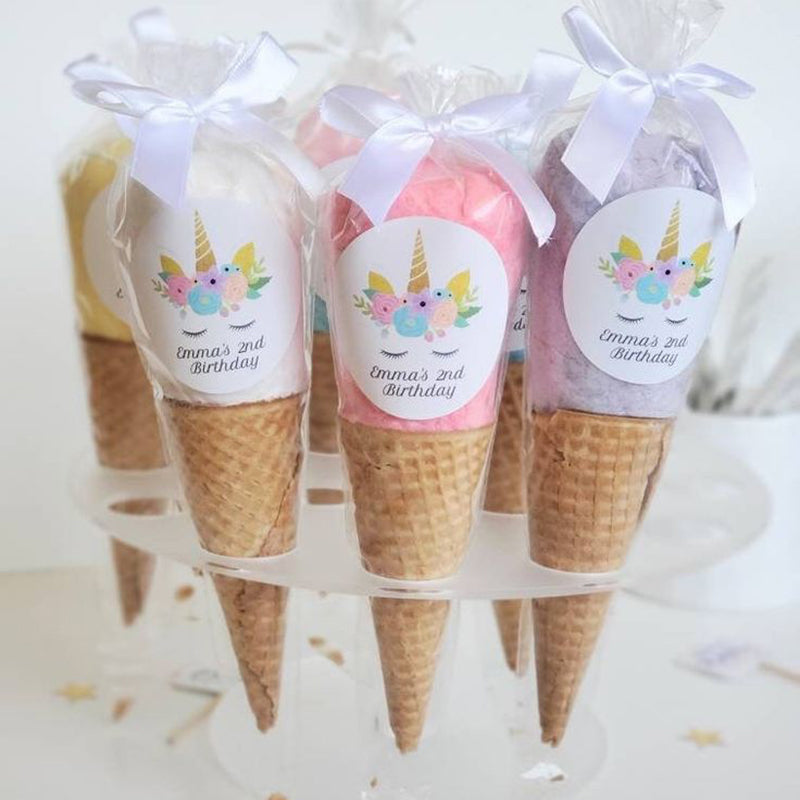 50pcs/lot Clear Cone Candy Storage Bags Cones