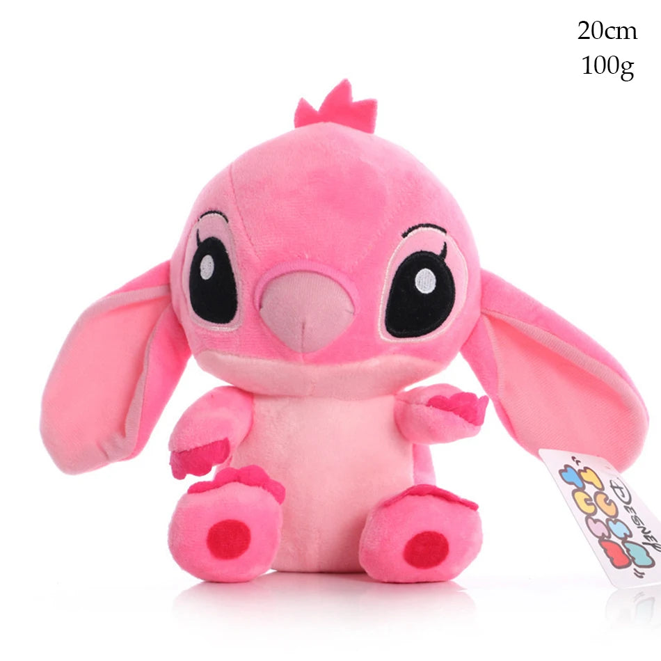 Disney Cartoon Blue Pink Stitch Plush Dolls Anime Toys