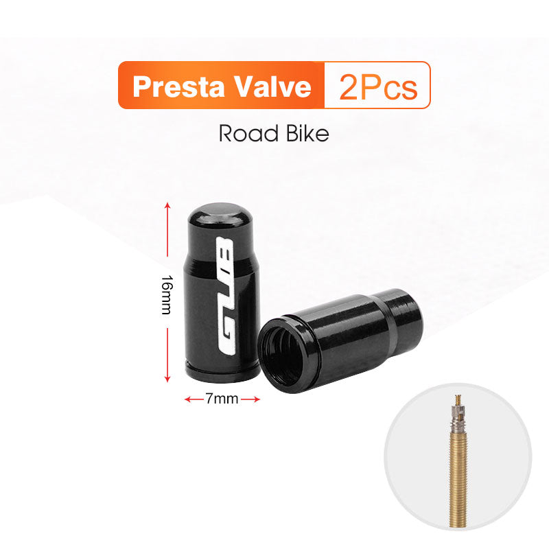 2pcs GUB Aluminum CNC Bicycle Tire Valve Cap