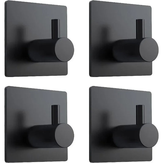 4Pcs Stainless Steel Bathroom Robe Hooks