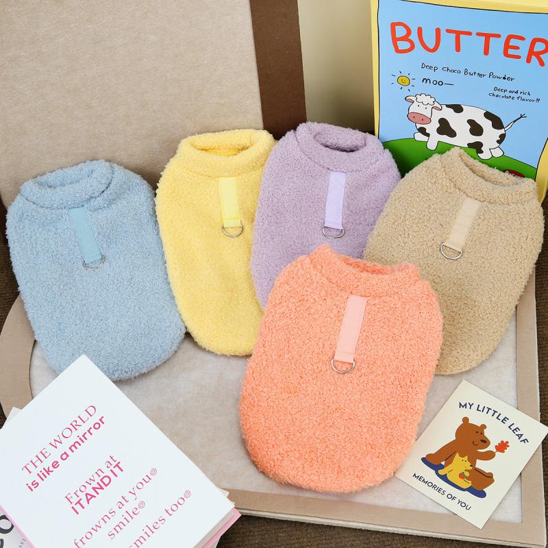 Winter Dog Sweater Warm Plush Dog Clothes for Small Medium Dogs Cats
