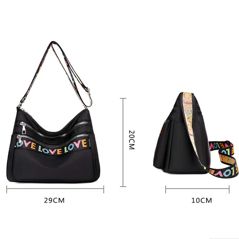 Women's Crossbody Bag Waterproof Nylon Oxford