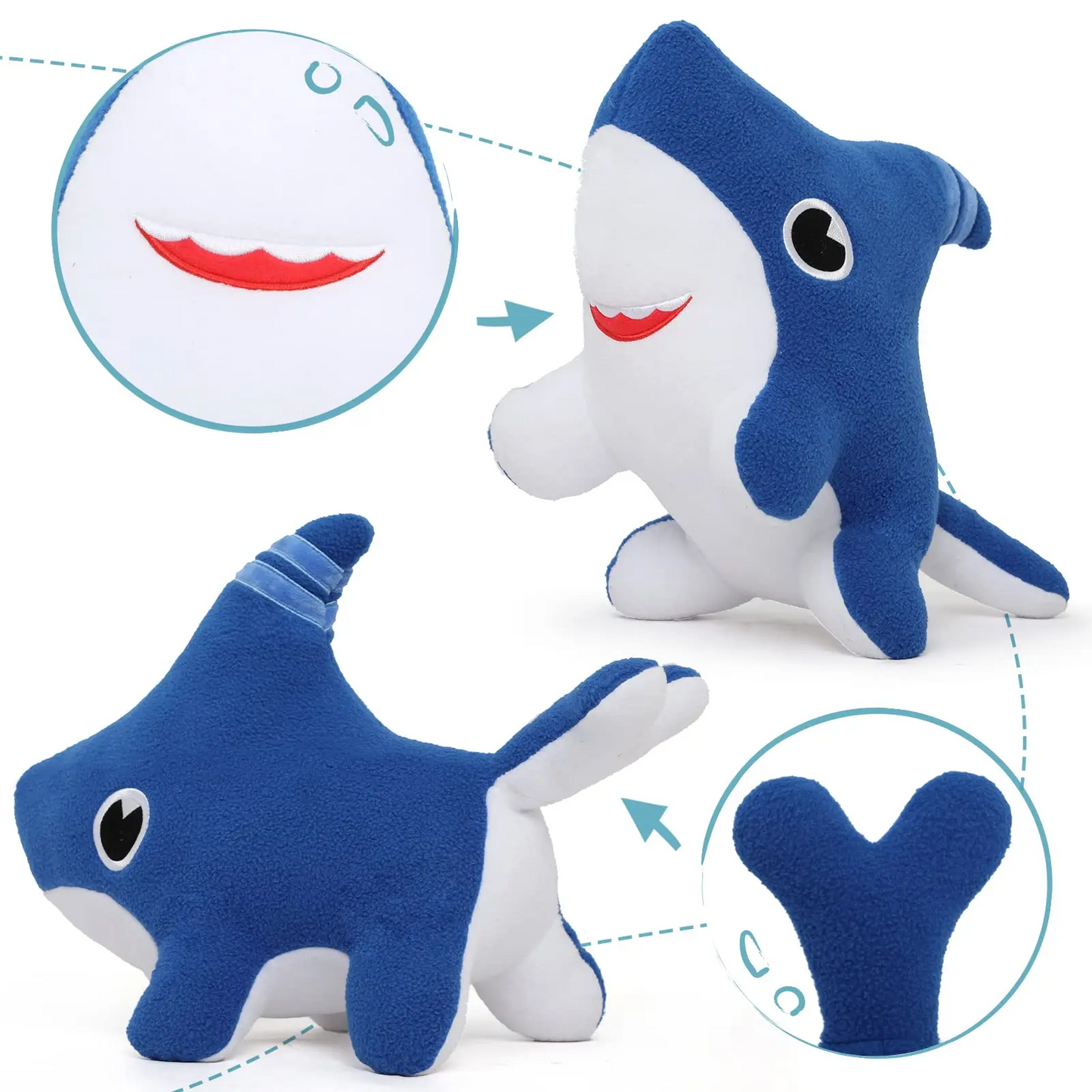 Shark Dog Plush Toy - Whimsical Funny Stuffed Animal, Soft Cuddly