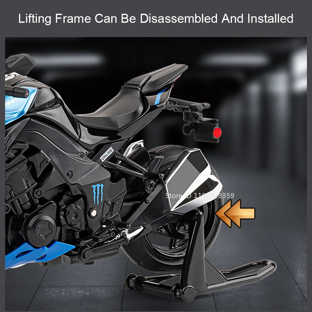 1:12 Kawasaki Z1000 KX450 Model Motorcycle Toys