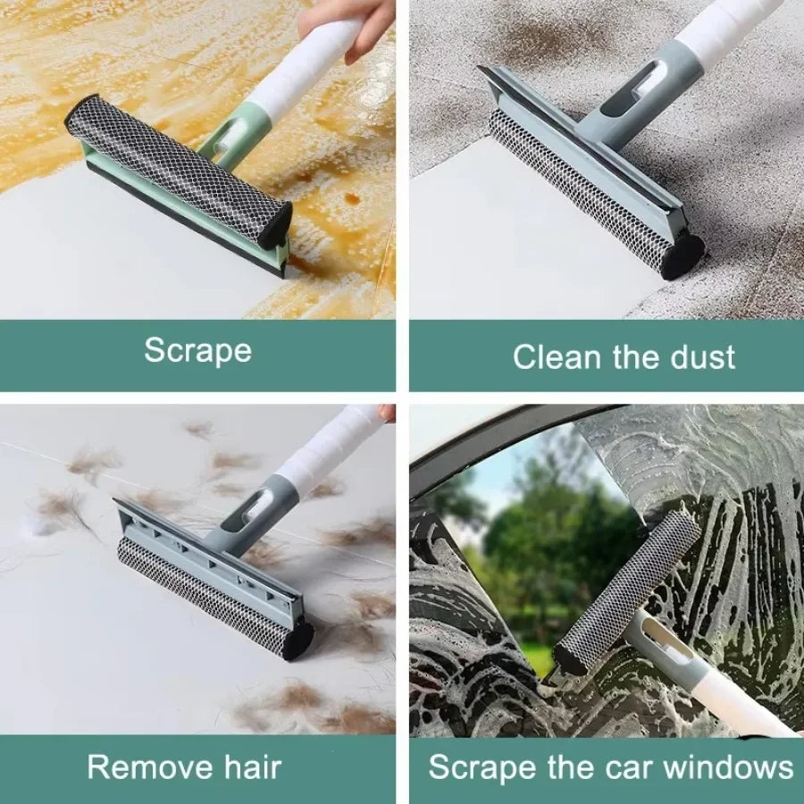 Three in one window cleaning brush glass wiper
