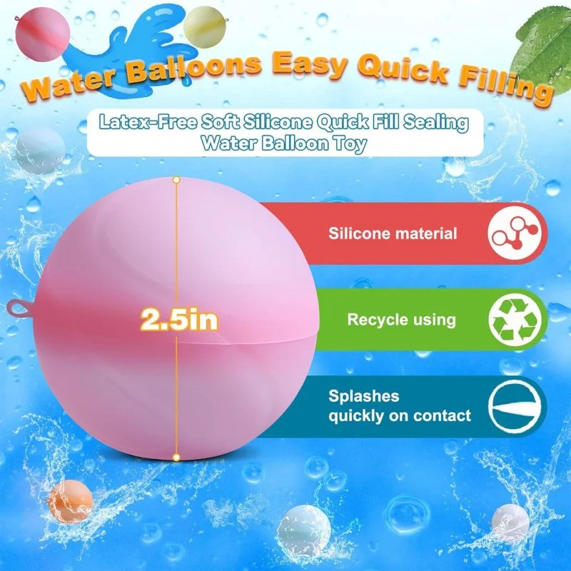 12pcs Reusable Water Fighting Balls