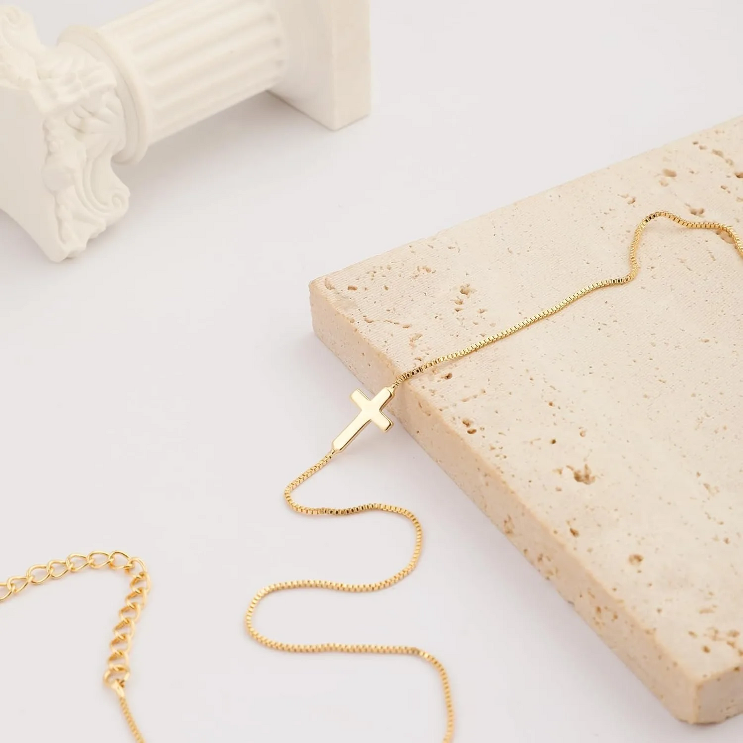 Cross Necklace for Women 14K Gold Plated