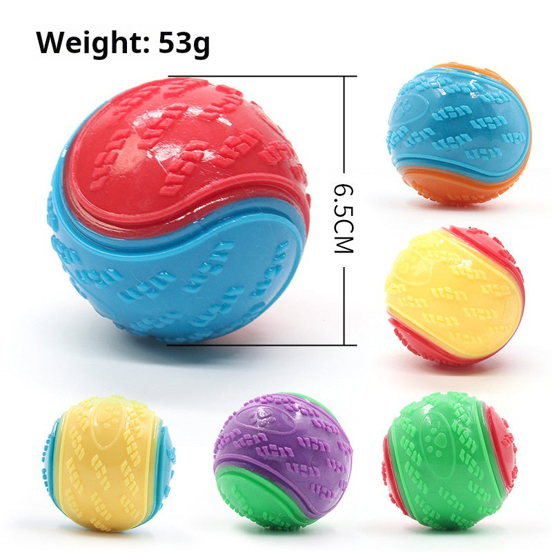 Dog Bounce Ball Toy Squeak Pet Toy Resistant Ball Pet Training Ball