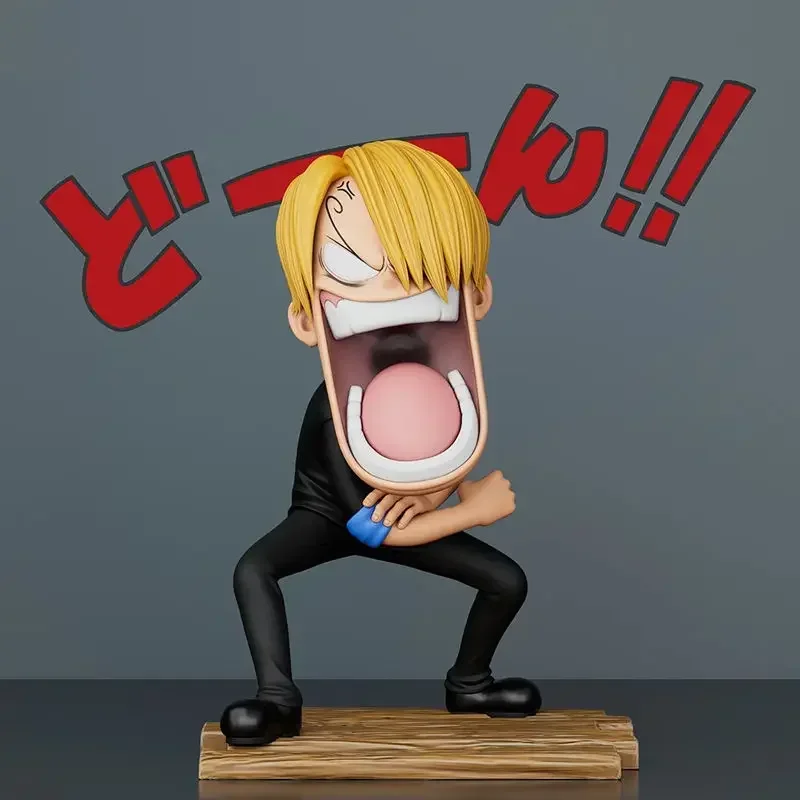 15cm Cute Sanji Action Figure One Piece Toy Starve Luffy Roronoa