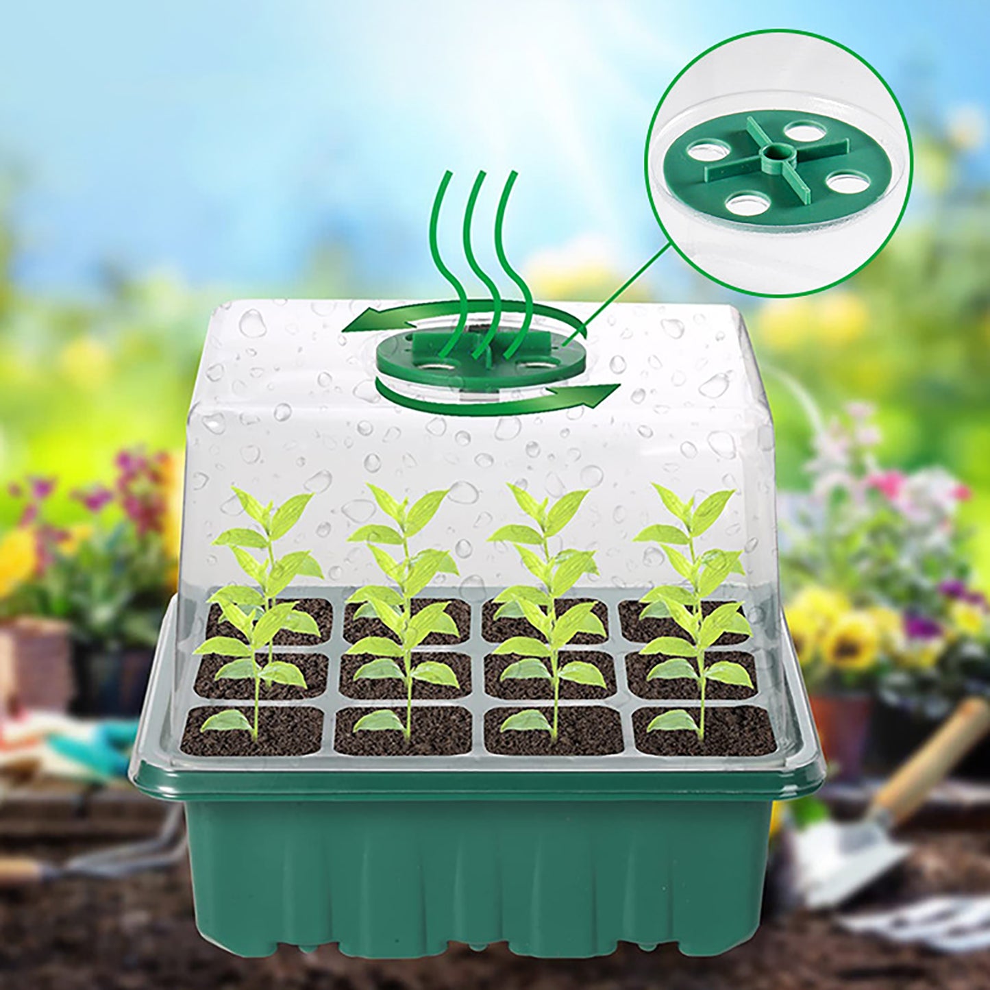 LED Grow Light Seed Starter Plant Grow Box Seedling Tray