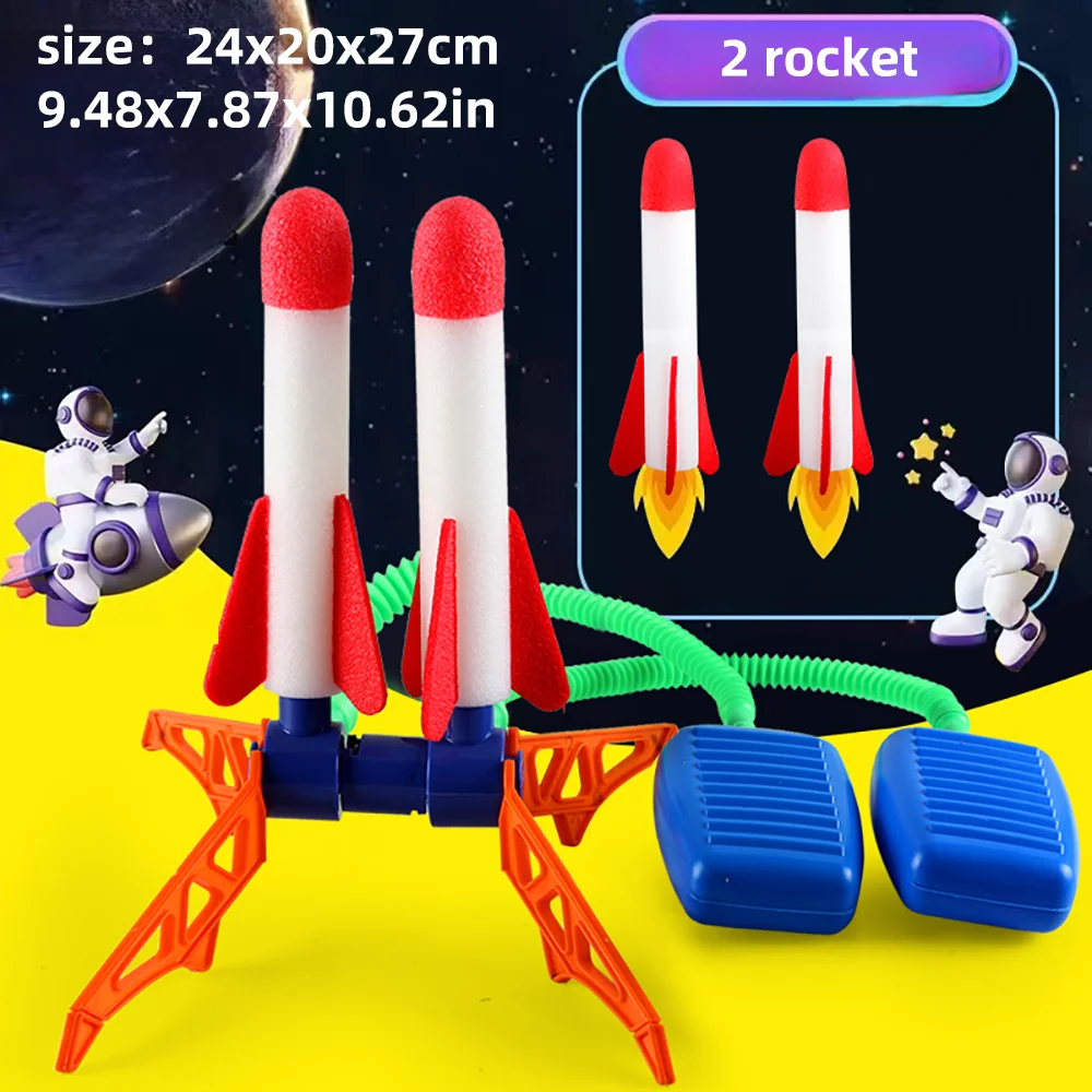 Kids Rocket Launcher Step Pump Power Air