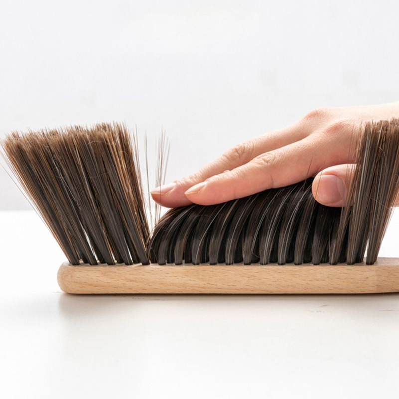 Natural Wood Bristles Brush Anti-static Desktop