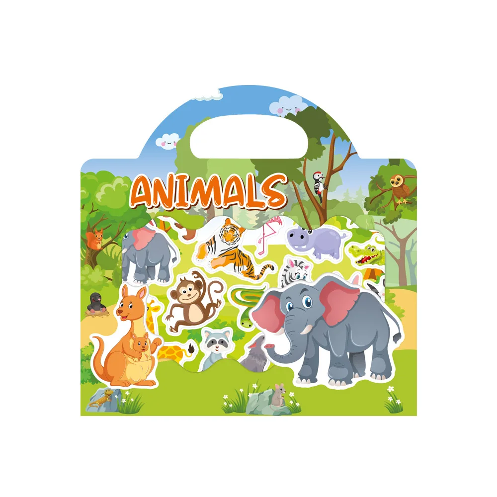 New Children Reusable Scene Cute Stickers DIY Puzzle Sticker