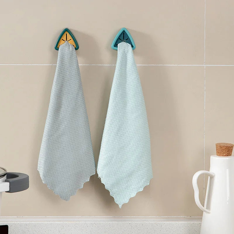 Towel Storage Rack Laundry Cloth Rag Hook Non-perforated