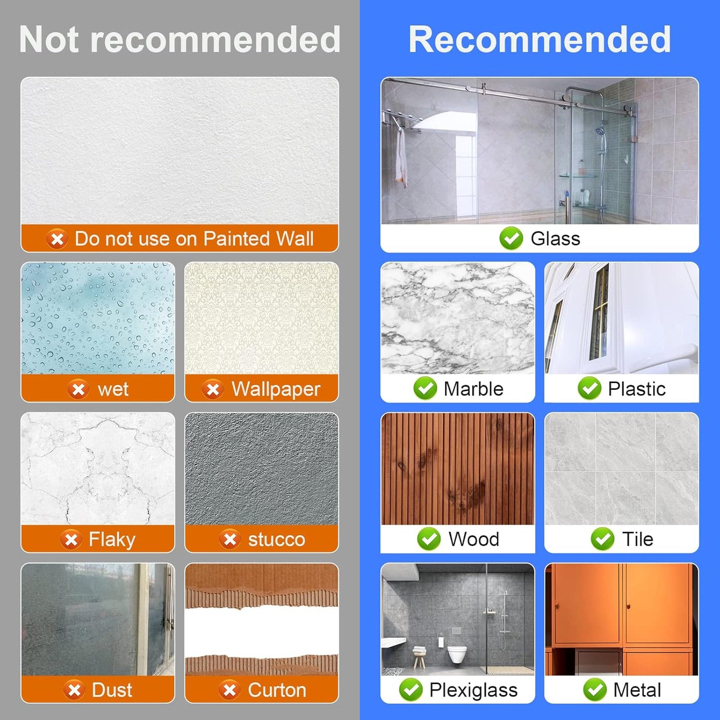 Multi-Purpose Hooks Adhesive Wall Hanging Mop Rack